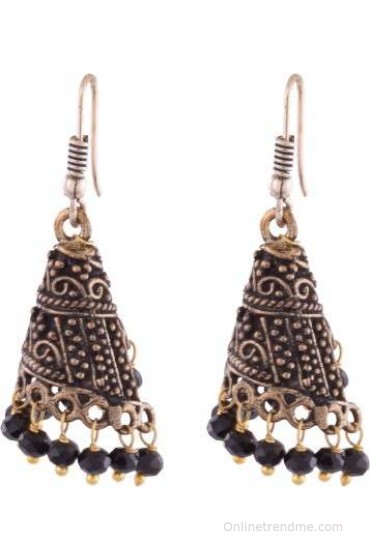 Ganapathy Gems Oxodised Brass Plated Alloy Dangle Earring